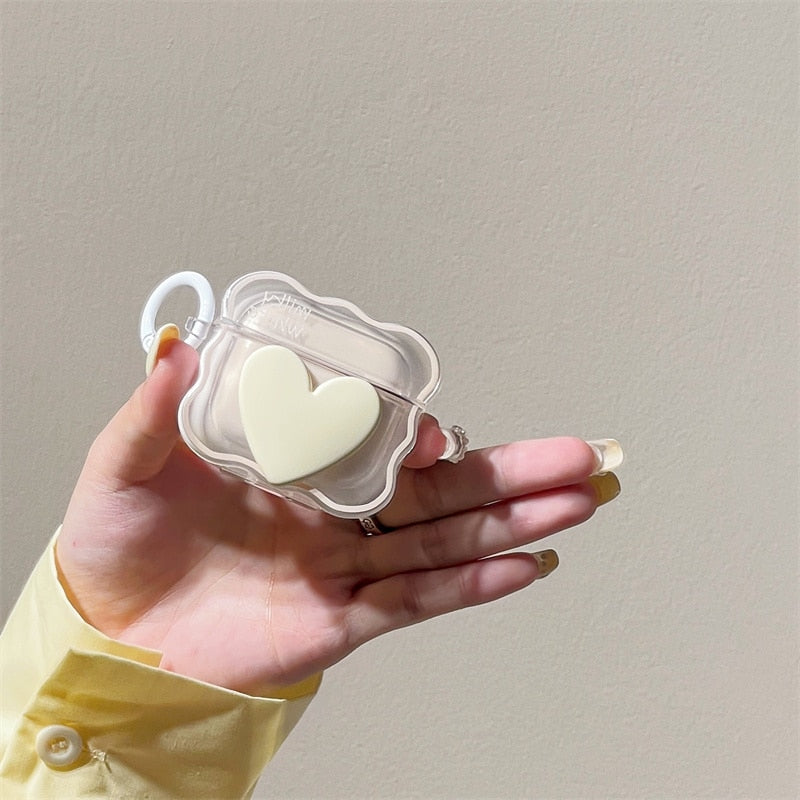 3D Candy Color Bow Gradient Clear Earphone Case For Airpods