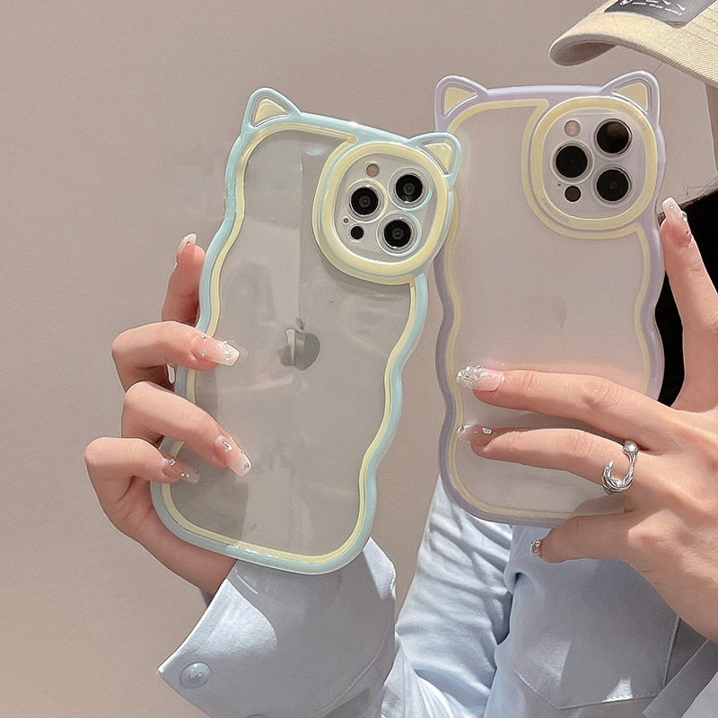 3D Cat Ears Case For iPhone